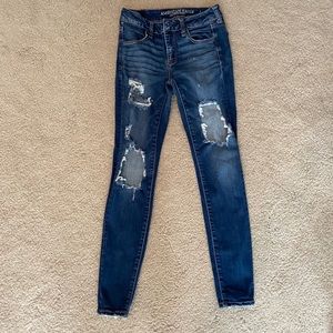 American Eagle ripped jeggings
